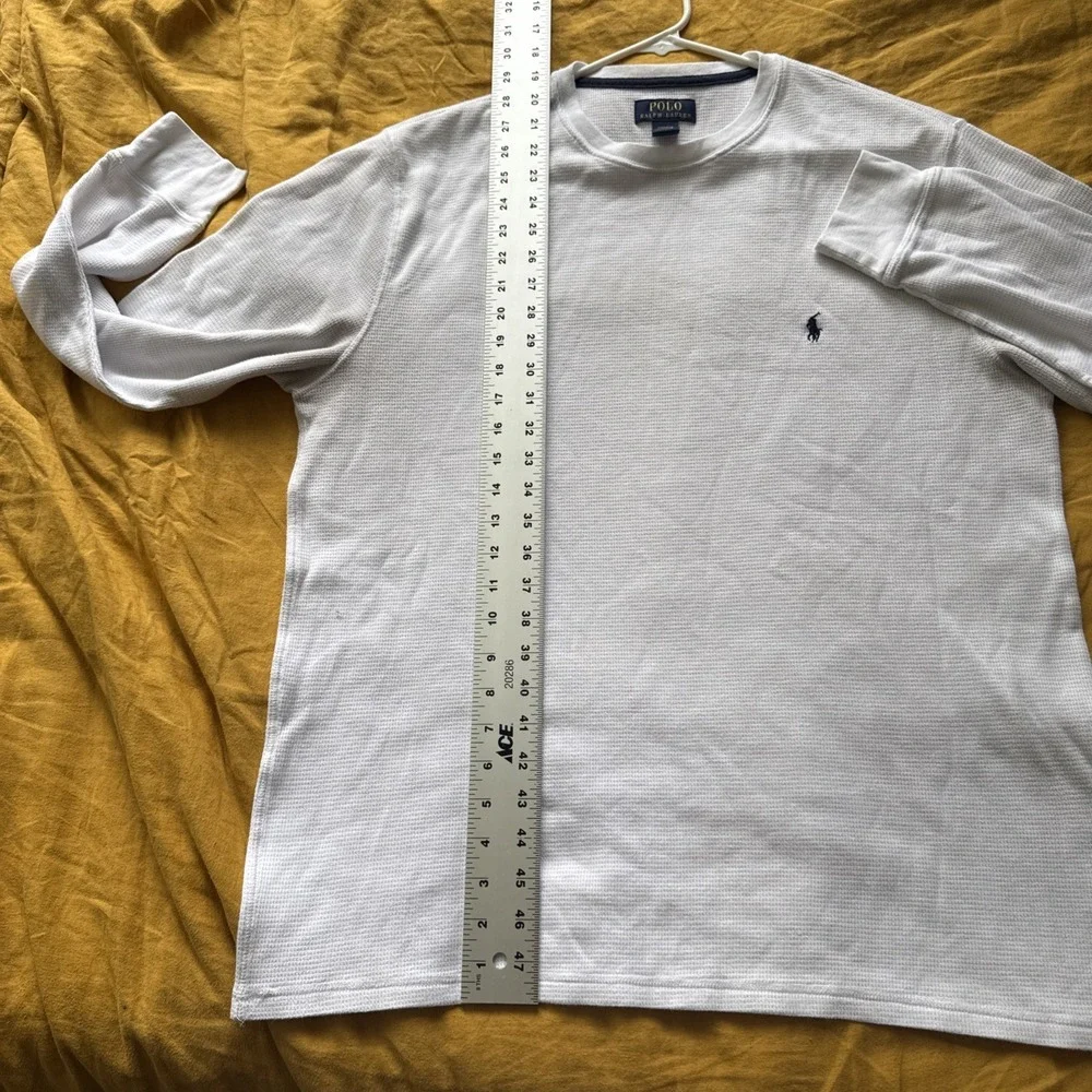 Polo Ralph Lauren Thermal Sweatshirt‎  Long Sleeve Sweater Mens Size XL STAINED